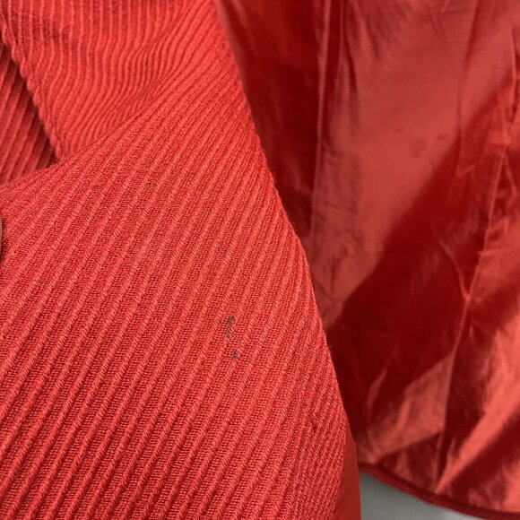 Vintage Via Red Double-Breasted Wool Blend Coat Size 12 - Picture 5 of 10